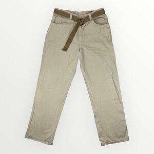 Wrangler Jeans Baggy Belted Cargo Carpenter Khaki Pants Mens Tan Workwear 36x34